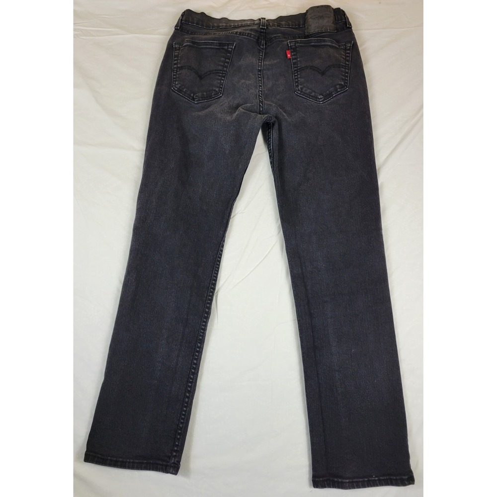 Levis 514 Straight Fit Jeans Mens 34x31 Faded Black Denim Pants 00514-0730 - Picture 8 of 9